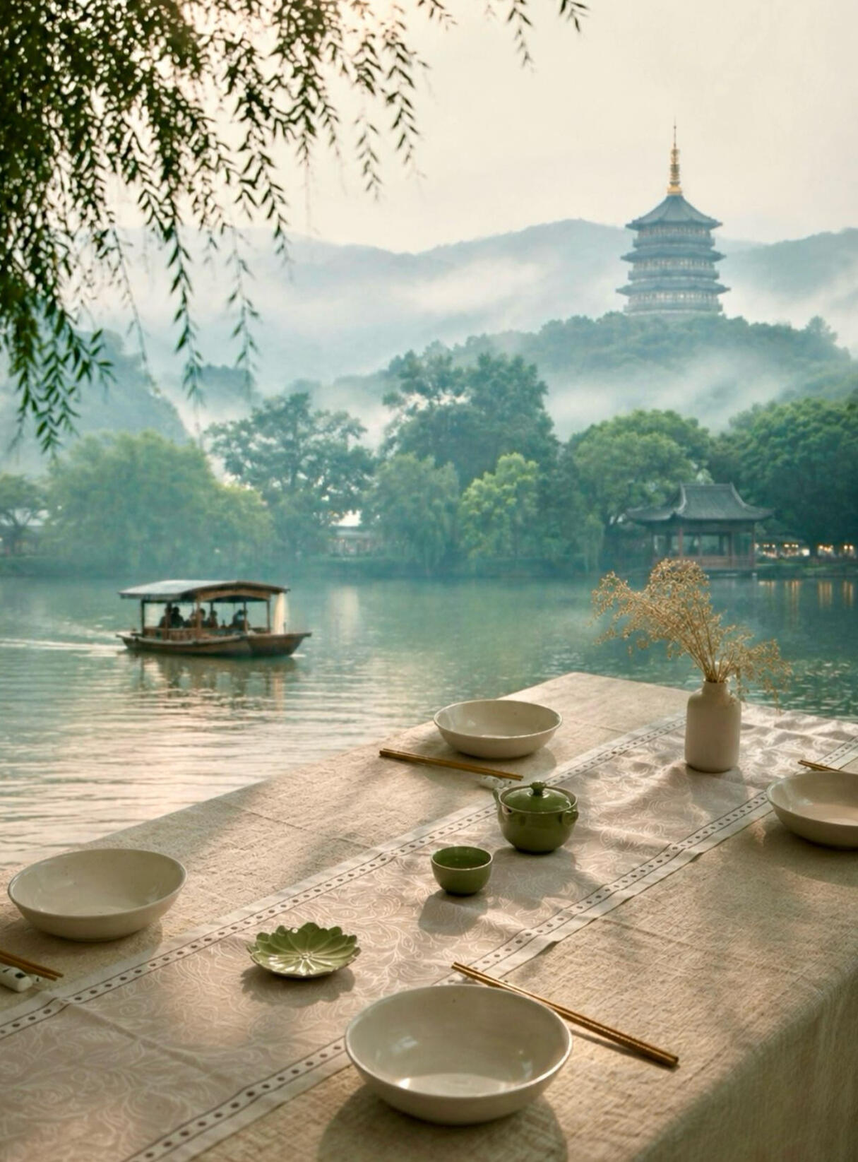 A table. A city. A story.